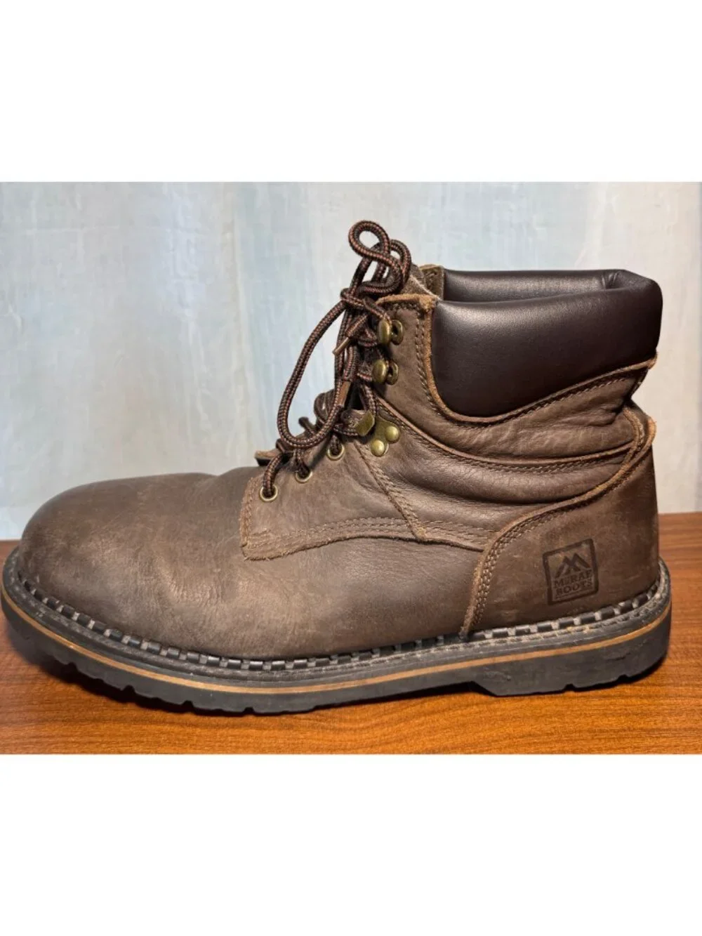 McRae Industrial Men's size 14 Brown Leather Lace-Up Work Boots